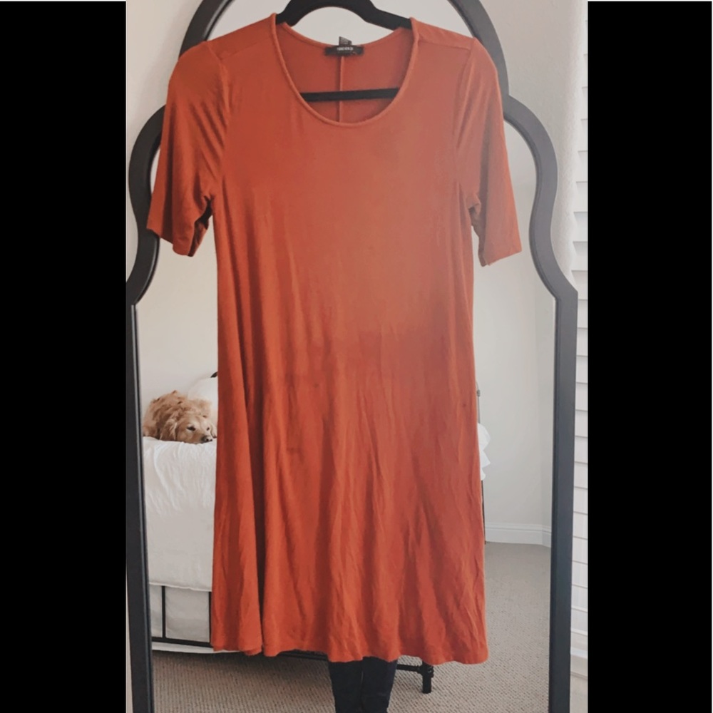 🆕 burnt orange tshirt dress